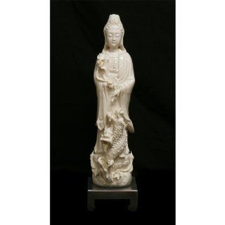White Porcelain Kwan Yin Statue   Oriental Fountain