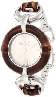 Gucci Women's YA132403 Bamboo Silver Sun Brushed Dial Watch at  Women's Watch store.