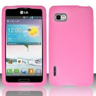 For LG Optimus F3 LS720 / MS659 (Sprint/MetroPCS/T Mobile) Silicon Skin Cover   Hot Pink SC Cell Phones & Accessories