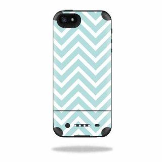 MightySkins Protective Vinyl Skin Decal Cover for Mophie Juice Pack Air iPhone 5 Apple iPhone 5 Battery Case Sticker Skins Aqua Chevron Cell Phones & Accessories