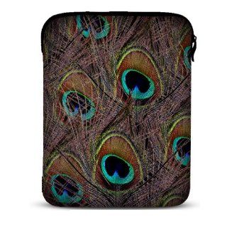 NEW Peacock Soft Neoprene 9.7" 10" inch Netbook Laptop Sleeve Slip Case Pouch Bag with strap fit for Apple iPad 2/ iPad 3 / the New ipad 4 / Kindle DX/HP TouchPad/Sony Tablet S S1/10.1" Samsung Galaxy Tab/Le Pan TC 970/Coby Kyros MID9742 App