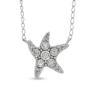 ® Diamond Accent Starfish Pendant in Sterling Silver   17   Zales