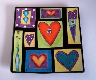 Mary Naylor Hearts Square Plate Kitchen & Dining