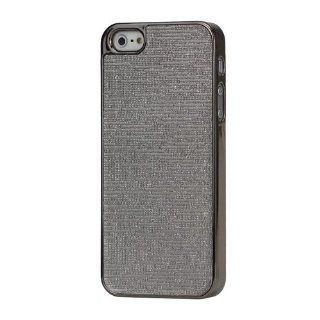 Electroplated Grey Glitter Case for the apple iPhone 5 Very Stylish (Bling Collection) Cell Phones & Accessories