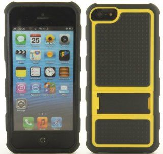 Black Yellow Defender Commuter Survivor Style Stand Apple iPhone 5 Cover Case Cell Phones & Accessories