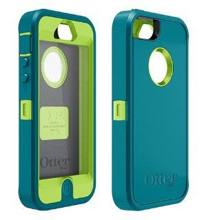Aqua / Glow Green Defender Case for iPhone 5   Holster Not Included Cell Phones & Accessories