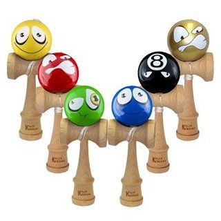 Kaleb Kendama All Faces Family 6 Pack With Extra Strings  Wooden Games  Sports & Outdoors