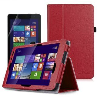 CITUS SlimFit Series Ultra Light Weight Shell Stand Case for Dell Venue 8 Pro Windows Tablet   Red Computers & Accessories