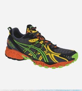 Asics Gel Fuji ES   Charcoal Green Orange   US 9.5 Running Shoes Shoes
