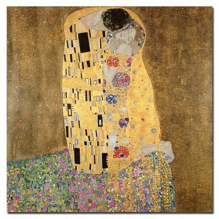 'The Kiss' by Gustav Klimt 24" x 24" Canvas Art Print