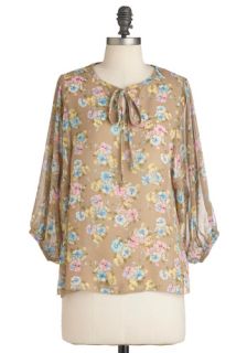 Candy Blossoms Top  Mod Retro Vintage Short Sleeve Shirts