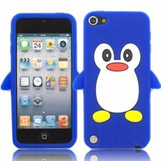 Penguin Silicone Shell Case Cover For Apple iPod Touch 5 5th Generation / Dark Blue Cell Phones & Accessories