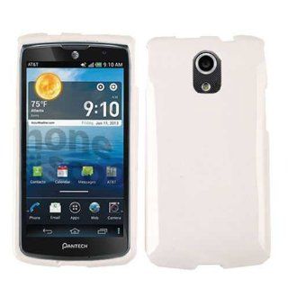 ACCESSORY HARD SHINY CASE COVER FOR PANTECH DISCOVER P9090 SOLID WHITE Cell Phones & Accessories