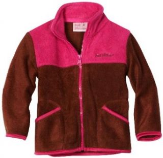 Pink Platinum Baby Girls Infant Colorblock Fleece Jacket, Brown, 24 Months Infant And Toddler Outerwear Jackets Clothing