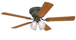 Westinghouse 7866000 Contempra IV Four Light 52 Inch Five Blade Indoor Ceiling Fan, Oil Rubbed Bronze with Frosted Ribbed Glass Shades    