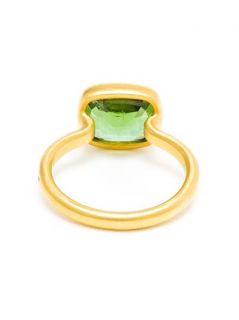 Marie Helene De Taillac 22k Gold And Green Tourmaline Princess Ring