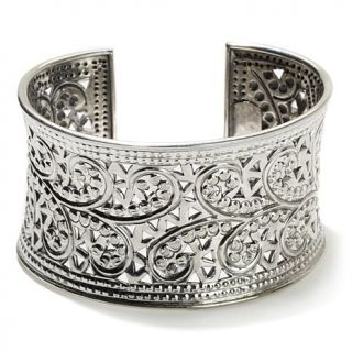 Bali Designs by Robert Manse Sterling Silver Bold Swirl 7 1/4" Cuff Bracelet