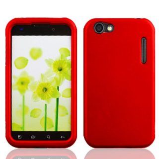 LF Red Hard Case Protector Cover, Lf Stylus Pen, Lf Screen Wiper Bundle Accessory for Alcatel ONE Touch 995 Cell Phones & Accessories