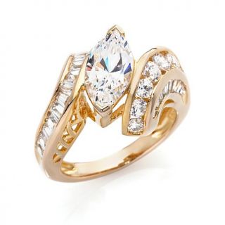 3.48ct Absolute™ Slanted Marquise and Multi Cut Bypass Ring