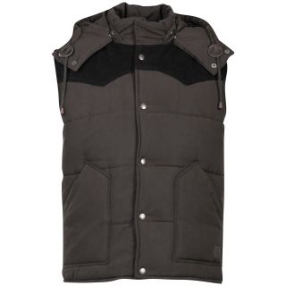 Brave Soul Mens Smith Gilet   Charcoal      Clothing