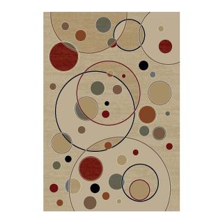 Concord Global Valencia Rectangular Cream Floral Area Rug (Common 8 ft x 10 ft; Actual 7 ft 10 in x 9 ft)