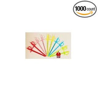 Neon Sword Picks, Assorted Color, 10 Case     1000 Count
