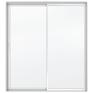JELD WEN Builders 71.5 in Clear Glass Aluminum Sliding Patio Door
