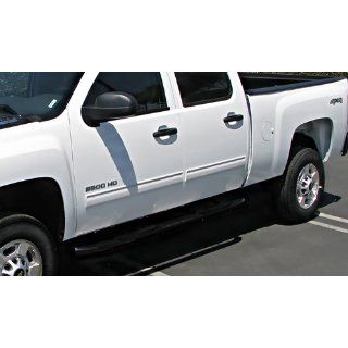 Premium Custom Fit 2007 2014 Chevy Silverado/Gmc Sierra 1500 Crew Cab/2007 2013 Silverado/Sierra 2500/3500 Crew Cab (Excluding Diesel Models With Def Tanks) Black 3" Side Step Nerf Bars Running Boards(2pcs with Mounting Bracket Kit) Automotive