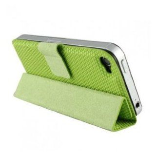 For Apple Iphone 5 5th 5G Magnetic Hard Flip Stand Guoer PU Cover Case Green Color Cell Phones & Accessories
