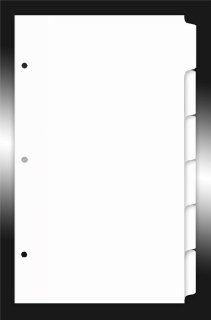 14x8.5 6 Tabbed White Dividers (24 per Package)  Binder Index Dividers 