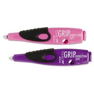 Tombow MONO Grip Retractable Correction Tape   MONO Grip Retractable Pen Style Correction Tape, Pink/Purple, 1/5 x 236", 2/Pack  Electronics