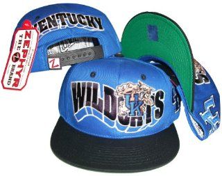 Kentucky Wildcats Blue/Black Two Tone Plastic Snapback Adjustable Plastic Snap Back Hat / Cap  Sports Fan Baseball Caps  Sports & Outdoors