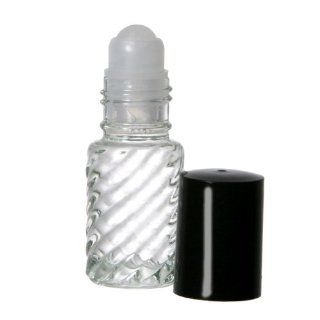 Mini Roll on Refillable Glass Perfume Bottle "Swirl" 1/8oz 3.5ml  Small Dropper Bottles For Oil  Beauty