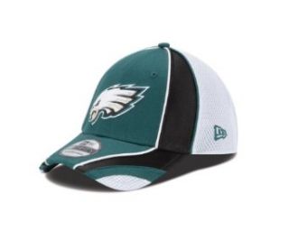 NFL Mens Philadelphia Eagles Speed Stretch 3930 Flex Fit Cap (Green/Black/White, S/M)  Sports Fan Baseball Caps  Clothing
