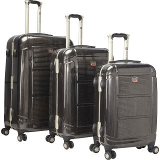 Mancini Leather Goods Ultra Lightweight Polycarbonate Spinner Luggage with heavy duty aluminum frame   3 piece set
