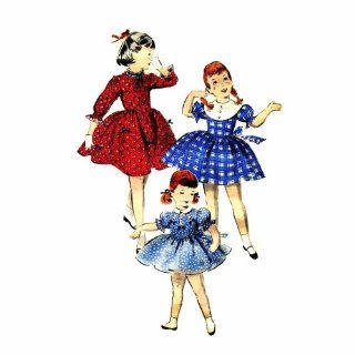 Butterick 8259 Vintage Sewing Pattern Girls Basque Waist Dress Size 5