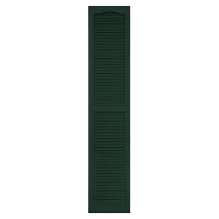 Vantage 2 Pack Midnight Green Louvered Vinyl Exterior Shutters (Common 71 in x 14 in; Actual 70.625 in x 13.875 in)