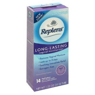 Replens  Long Lassting moisturizer Helps Replenish Vaginal Moisture Supplements the Body's Natural Lubrication. 14 Applications and One reusable applicator   Estrogen Free NET WT 1.23 OZ Health & Personal Care