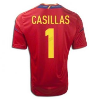 Adidas CASILLAS #1 SPAIN Home Jersey 2012/2013 (2XL) Clothing