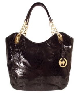 Michael Kors Lilly Large Tote Black Python Shoes