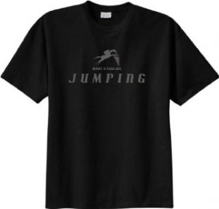Horse Jumping What a Feeling Black T Shirt Clothing