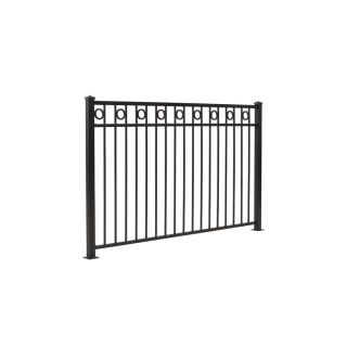 Gilpin Black Steel Fence Panel (Common 48 in x 72 in; Actual 45 in x 72 in)