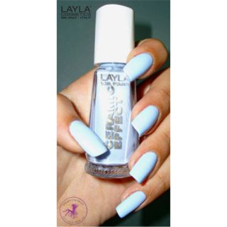 Layla Cosmetics Ceramic Effect Nail Polish N.18 Italian Blue Sky (10ml)      Health & Beauty