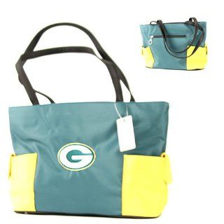 Green Bay Packers Purse / Handbag (Green & Yellow Tipped, 15" x 9")  Sports Fan Bags  Sports & Outdoors