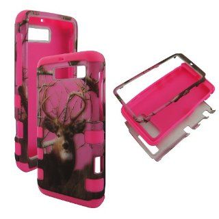 2D Hybrid 3 in 1 Pink Buck Deer Realtree iPod Touch 5, 5th Generation High Impact Shock Defender Plastic Outside with Soft Silicone Inside Drop Defender Snap on Cover Case Cell Phones & Accessories