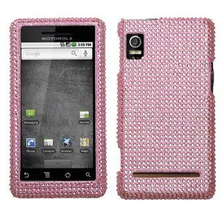 Pink Diamante Protector Faceplate Cover(Diamante 2.0) For MOTOROLA A955(Droid 2), R2D2(Droid) Cell Phones & Accessories