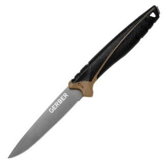 Gerber Myth Compact Fixed, Rubber, Plain Stainless Steel w Sheath 
