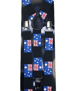 Outer Rebel Australian Flag Suspenders at  Mens Clothing store Apparel Suspenders