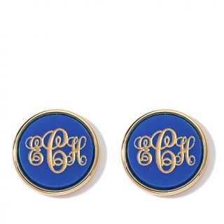 Moon and Lola Vineyard Engraved Disc Stud Earrings