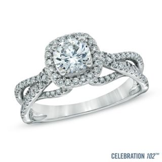 Celebration 102® 1 1/5 CT. T.W. Diamond Frame Twist Engagement Ring